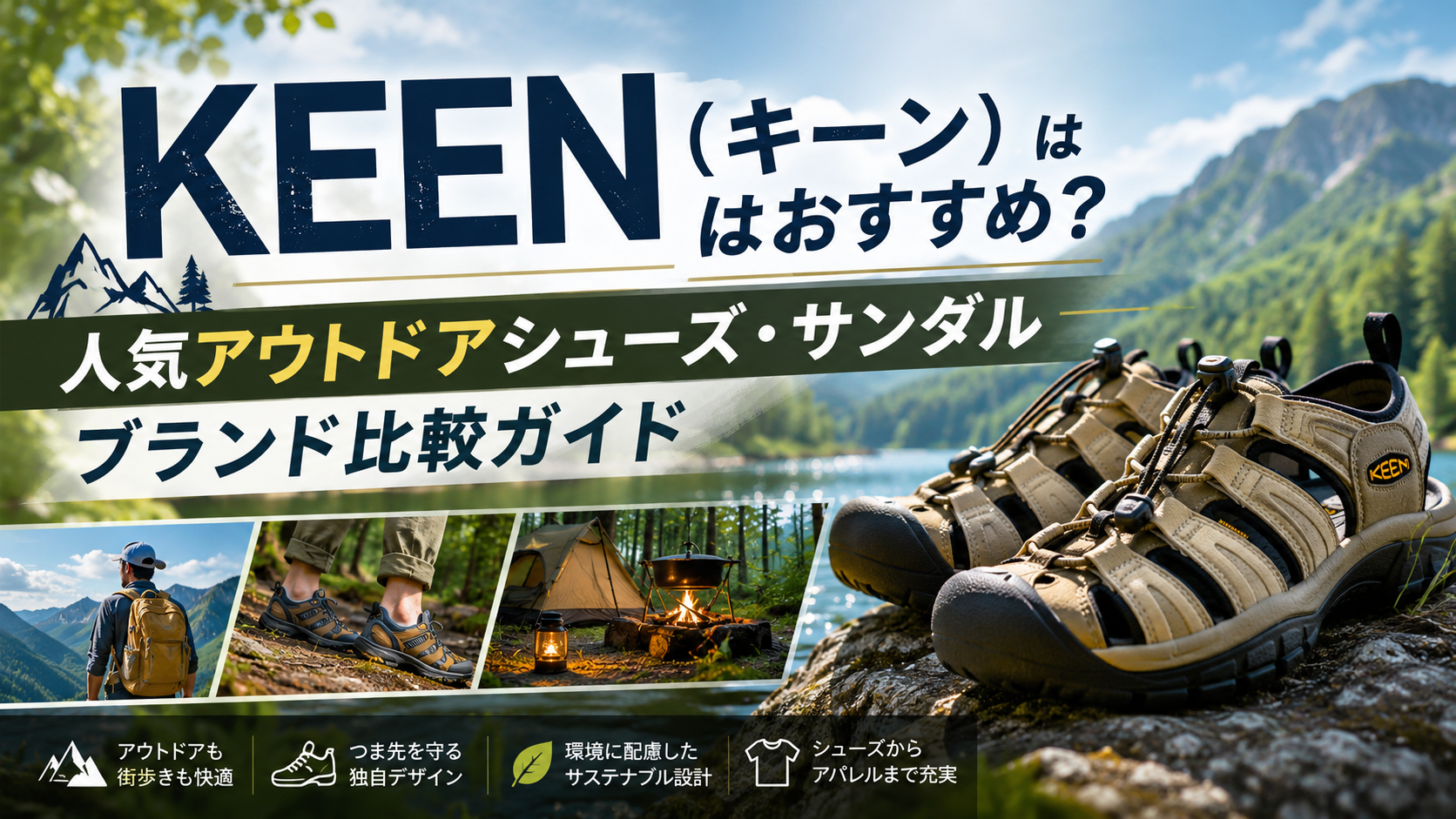 KEEN(キーン)はおすすめ?人気アウトドアシューズ・サンダルブランド比較ガイド